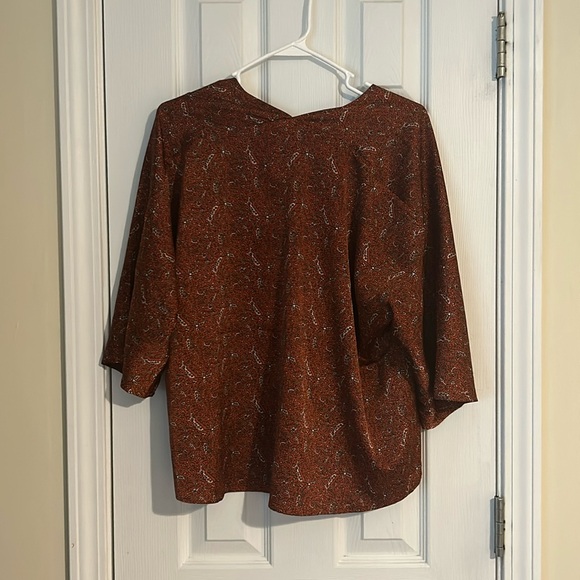 Silky V neck Blouse - Picture 5 of 6